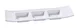 Yanco VE-012 - 11.5" X 3.5" White Melamine 3‑Compartment Dish With 1.5 oz Wells - Dozen 1 image