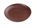Yanco WL-108 Woodland Plate – 8" Round Melamine Plate, Brown Wood Grain, Rolled Edge - Dozen 1 image
