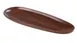 Yanco WL-214 Melamine Plate, 14" W x 5" D x 1-1/8" H Oval Rolled Edge, Brown Grain - Dozen 1 image
