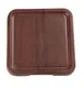 Yanco WL-310 Square Tray, 9.5" x 9.5" x 1.125" Melamine, Brown Wood Grain, Foot, Safe - Dozen 1 image