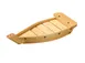 Yanco WS-113 Sushi Boat, 13-1/4" L x 5-3/4" W x 2-1/4" H, Boat-Shaped Wooden Serveware 1 image