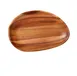 Yanco WS-408 Oval Acacia Wood Serving Tray, 8¼" L x 5¾" W x ¾" H, Natural 1 image