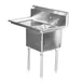 Serv-Ware D1CWP1818-V 23" One Compartment Sink, 18"W x 18"L Bowl Without Drainboards / 18 Gauge 1 image