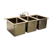 Serv-Ware DIS-3C1014-CWP-V 36" Drop-In Sink, 10"W x 14"L x 10"D Bowl / (3) Compartment 1 image