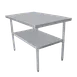 Serv-Ware T1836CWP-4-V 36" Open Base Work Table with Undershelf - Without Backsplash / 18 Gauge Top 1 image
