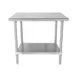 Sapphire Manufacturing SMT-2430S 30" Open Base Work Table with Undershelf - Without Backsplash 1 image