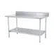 Sapphire Manufacturing SMTB-2430S 30" Open Base Work Table with Undershelf - 5" Backsplash 1 image