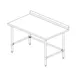 Sapphire Manufacturing SMTOB-2430G 30" Open Base Work Table w/Side & Rear Crossrails - 5" Backsplash 2 image