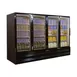 Howard-McCray GF102BM-FF-B 103" 4 Glass Door Merchandiser Freezer in Black, 102 cu. ft. 1 image