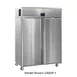 Delfield GAF2P-S 55" 2-Solid Door Reach-In Freezer, Top Mounted, 46 cu. ft. 1 image