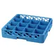 Carlisle RC1614 Dishwasher Cup Rack, 16 Compartments, 3-1/4" Height, Blue Polypropylene, NSF Certified 1 image