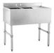 Hubert 29N-031 Kratos® Underbar Compartment Sink, 2 Bowls, 36"W X 18.75"D X 33"H 1 image