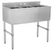 Hubert 29N-034 Kratos® Underbar Compartment Sink, 3 Bowls, 48"W X 18.75"D X 33"H 1 image