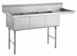 Hubert 29N-056 Kratos® 3 Compartment Sink, 18 Ga, 69"W X 26"D X 43.5"H, Bowl 1 image
