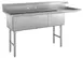 Hubert 29N-058 Kratos® 3 Compartment Sink, 76"W X 22"D X 44.75"H, 16 Ga, Bowl 1 image