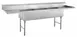 Hubert 29N-059 Kratos® 3 Compartment Sink, 117"W X 29"D X 43.75"H, 16 Ga, Bowls 1 image