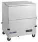 Hubert 69K-143 34" School Milk Cooler, Stainless, Holds 8 13x13x11" Crates, 4-Caster Wheels 1 image