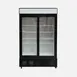 Hurakan HKN-MRC37F2S 54" 2-Section Glass Door Merchandising Freezer, 35.7 cu.ft., Black Exterior 1 image