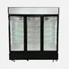 Hurakan HKN-MRC56R3S 81" Commercial 3-Section Glass Door Merchandiser Refrigerator, 55.7 cu. ft., Black 1 image