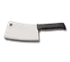 Omcan USA 10550 Cleaver Knife - 8" Stainless Steel Blade, Black Plastic Handle, Kitchen Cutlery 1 image