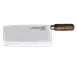 Omcan USA 10557 Premium Cleaver Knife, 8" Stainless Steel Blade, Wood Handle, Wood 1 image