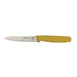 Omcan USA 11498 Paring Knife – 4" Wave Edge Stamped Spear Point, Steel Blade, Yellow Plastic Handle 1 image