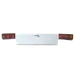 Omcan USA 11518 Cheese Knife – 14" Forged Stainless Steel Blade, Double Wood Handles, 14"-16" Length 1 image