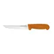 Omcan USA 11707 Boning Knife, 6" Straight Stainless Steel Blade, Orange Polypropylene Handle 1 image