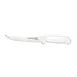 Omcan USA 11801 Boning Knife - 6" Curved Stainless Steel Blade, White Plastic Handle, Stamped 1 image