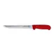 Omcan USA 11851 Fillet Knife, 8" Straight Blade, Stamped, Red Plastic Handle, Kitchen Cutlery 1 image
