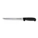 Omcan USA 11854 Fillet Knife, 8" Straight Light Gauge Blade, Stamped Black Plastic Handle 1 image