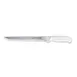 Omcan USA 11856 Fillet Knife – 8" Straight Blade, Stamped Construction, White Plastic Handle 1 image