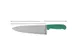 Omcan USA 12003 Chef Knife – 8" Blade Stamped Stainless Steel Green Polypropylene Handle – Cutlery 1 image