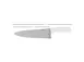Omcan USA 12025 Chef Knife - 8" Blade, Stainless Steel, White Polypropylene Handle, 7"‑9" Length 1 image