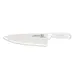 Omcan USA 12142 Chef Knife – 10" Medium Stamped Blade, Stainless Steel, White Polypropylene Handle 1 image