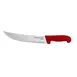 Omcan USA 12220 Steak Knife – 10" Curved Stainless Blade, Red Polypropylene Stamped Handle, Cutlery 1 image