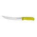 Omcan USA 12326 Breaking Knife - 8" Curved Stamped Blade, Stainless Steel, Yellow Plastic Handle 1 image