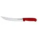 Omcan USA 12350 Breaking Knife - 10" Curved Stamped Blade, Stainless Steel, Red Poly Handle 1 image