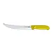 Omcan USA 12354 Breaking Knife – 10" Curved Stamped Blade, Stainless Steel, Yellow Plastic Handle 1 image
