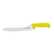 Omcan USA 12444 Slicing Knife, 9" Off‑Set Blade, Wave Edge, Stamped, Yellow Polypropylene Handle 1 image