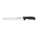Omcan USA 12452 Slicing Knife – 10" Curved Wave Edge Blade, Stamped, Black Polypropylene Handle 1 image