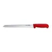 Omcan USA 12622 Slicing Knife – 8" Narrow Blade, Stamped Design, Red Polypropylene Handle 1 image