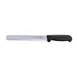 Omcan USA 12644 Slicing Knife – 10" Straight Wave Blade, Stamped Style, Black Polypropylene Handle 1 image