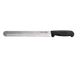 Omcan USA 12713 Slicer Knife, 12" Granton Edge, Stamped, Black Plastic Handle, Greban 1 image