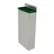 Omcan USA 12916 Knife Rack – Holds 3 Knives + Sharpening Steel, Green Insert, Stainless, 4 Slots 1 image