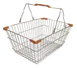 Omcan USA 13022 Hand Basket, Chrome, Two Steel Handles with Plastic Coating, 50 lb 1 image