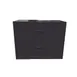Omcan USA 13075 - 36" Charcoal Black Lateral Filing Cabinet, 2 Drawers, 36" Width, 24" Height 1 image