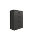 Omcan USA 13076 Lateral Filing Cabinet, 36" Charcoal Black, 4 Drawers 1 image