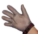 Omcan USA 13560 Cut Resistant Glove, 5‑Finger, Stainless Steel, Gray Strap, X‑Small 1 image