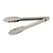 Omcan USA 13957 Utility Tongs - 9" Stainless Steel, Non-Coated Handle, Locking Ring, Size 3-9" Range 1 image